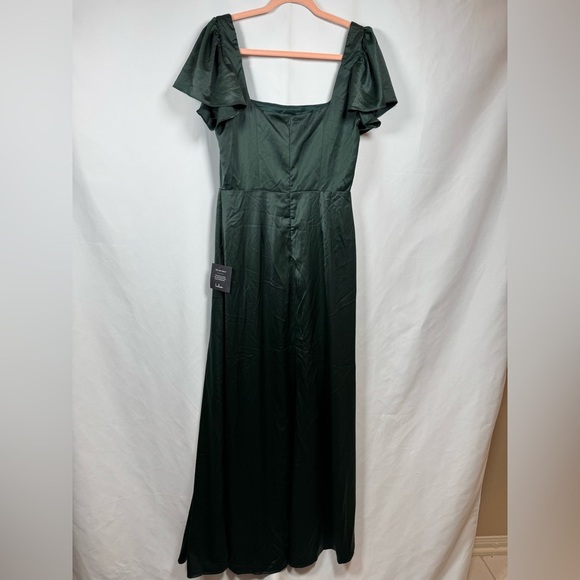 Lulus Emerald Green Square Neck Dress M - Picture 7 of 15